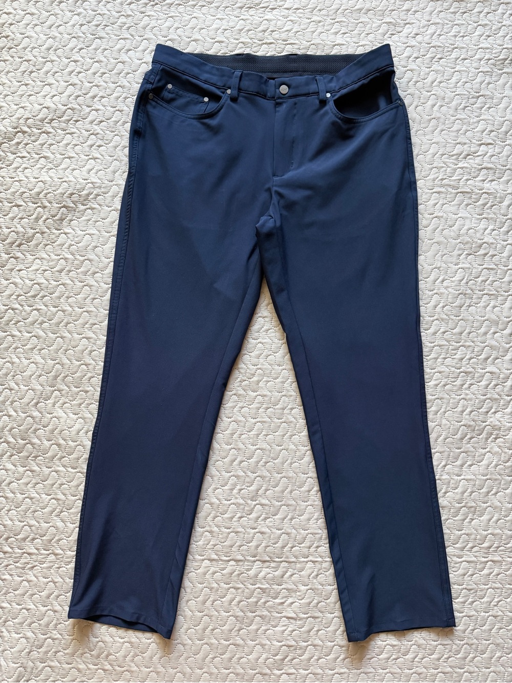 Greg Norman Men’s Golf Performance Stretch Straight-Leg Pants 32x28 Royal Blue